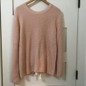 Harper Heritage Lace-Up Back Sweater – Women’s Large 💗